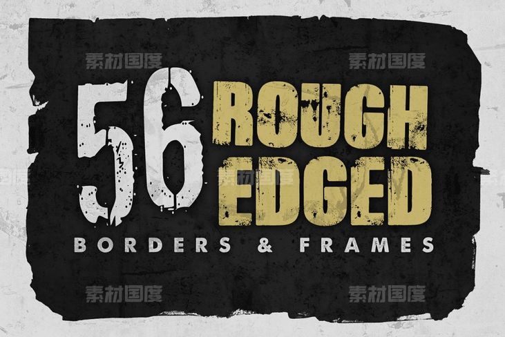 粗糙边框背景纹理 Rough Edged Borders &amp;amp; Frames