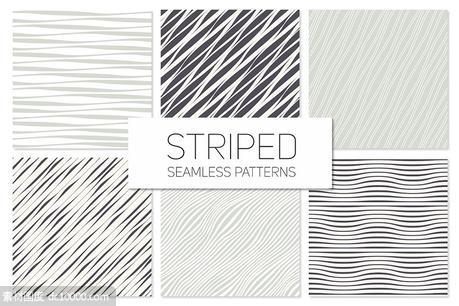 几何无缝背景纹理 Striped Seamless Patterns Set 1 - 源文件