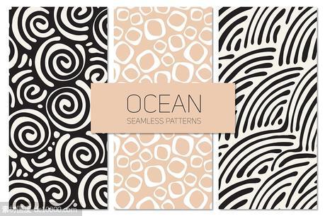 海洋无缝图案集 Ocean Seamless Patterns Set - 源文件