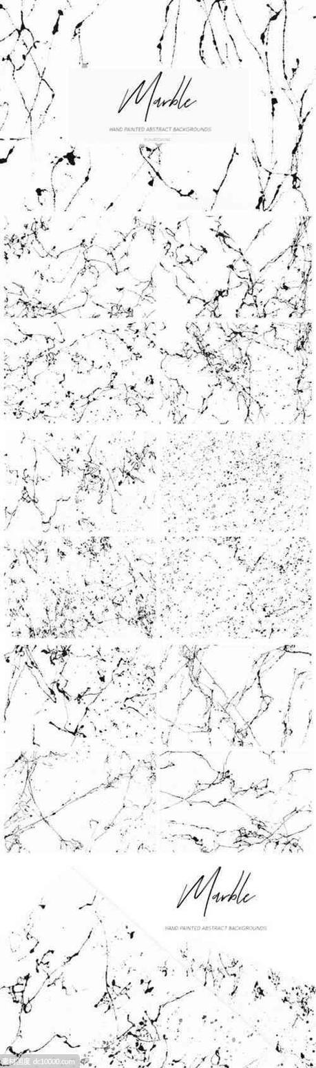 黑白大理石背景纹理素材 - 源文件