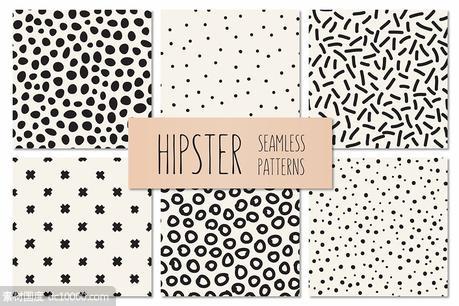 潮人无缝背景纹理 Hipster Seamless Patterns Set 2 - 源文件