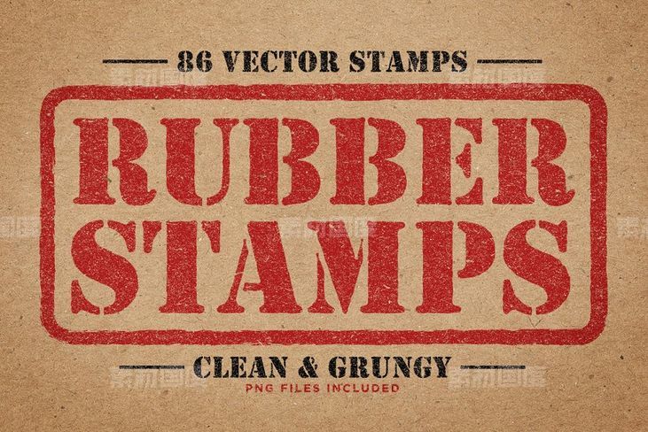怀旧风格背景纹理 Rubber Stamps Vector Pack Volume 2