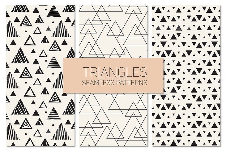 几何背景纹理 TrianglesSeamless Patterns Set 11