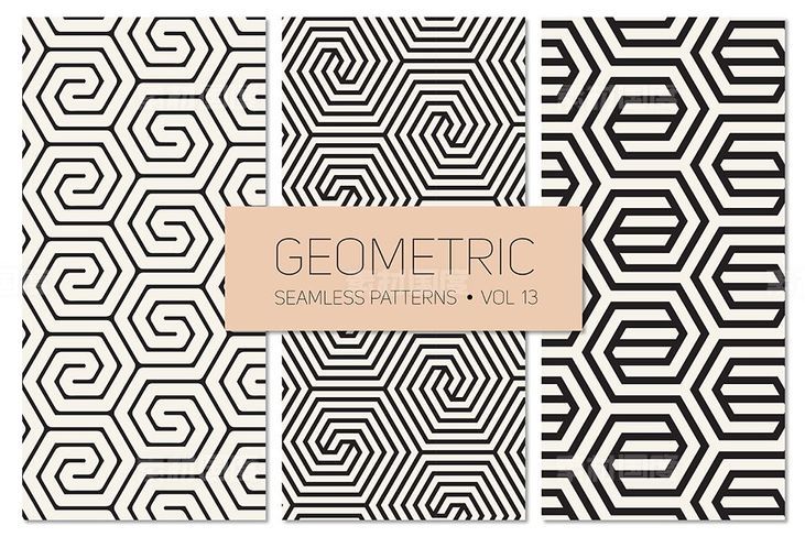 几何无缝图案背景纹理 Geometric Seamless Patterns Set 13