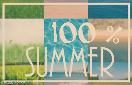 夏天背景纹理 Set of summer backgrounds - 源文件