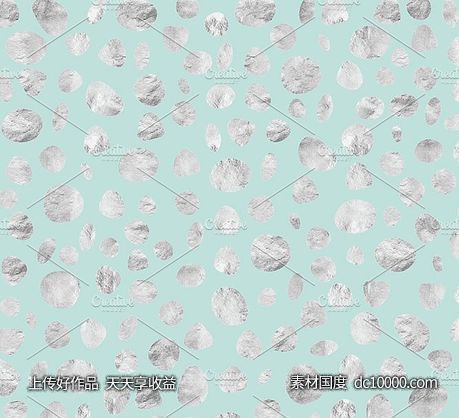 烫银几何背景纹理 Silver Foil Digital Patterns No 1-源文件-素材国度dc10000.com
