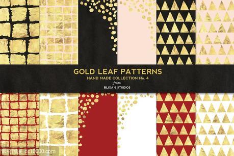 手工制作的金箔数码图案 Hand Made Gold Leaf Digital Patterns - 源文件