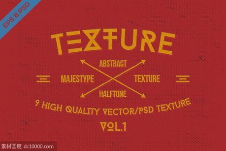 半色调抽象素材背景纹理 9 Abstract Halftone Texture VOL1 - 源文件