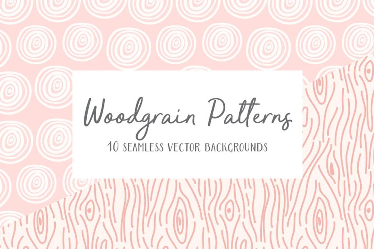 木纹矢量图案背景纹理 Woodgrain Patterns