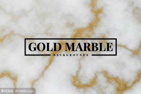 金色大理石纹理背景 Gold Marble Backgrounds - 源文件