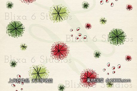 经典假期图案背景纹理 Retro Holiday Digital Papers - 源文件