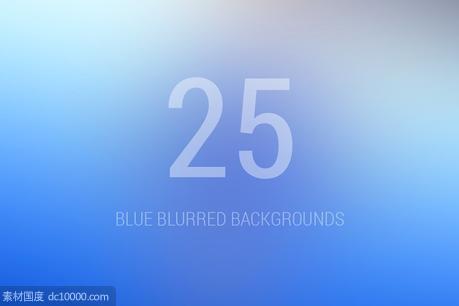 蓝色模糊背景模板 25 Blue Blurred Background - 源文件