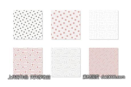 几何背景图案纹理 Square Collection. Patterns  Shapes-源文件-素材国度dc10000.com