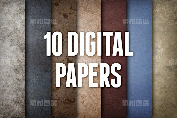纸张材质纹理背景 Digital Papers Texture Pack 1