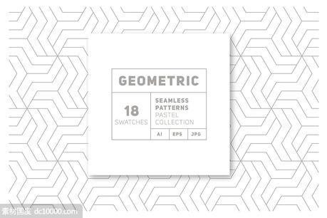 几何图案背景纹理 18 Geometric Seamless Patterns vol.3 - 源文件