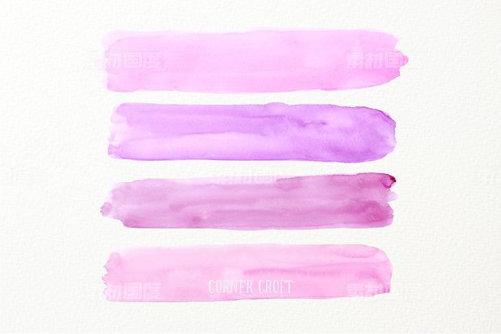 水彩紫色笔刷背景纹理 Watercolor Brush Strokes Purple Haze