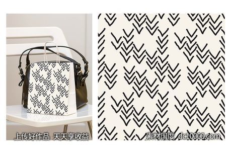 手绘无缝背景图案 Chevron Seamless Patterns Set v 2-源文件-素材国度dc10000.com