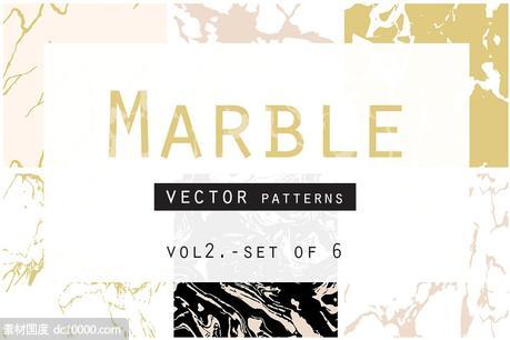 大理石背景纹理 Marbled Vector Patterns &amp;ndash; 2 - 源文件