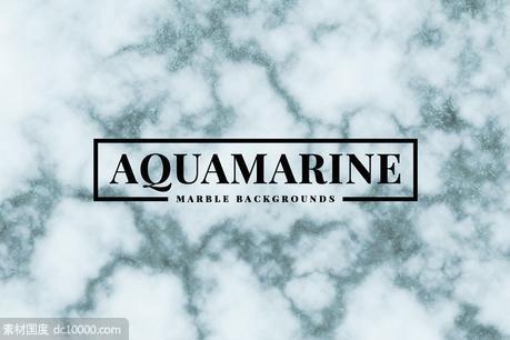 海蓝大理石背景纹理 Aquamarine Marble Backgrounds - 源文件