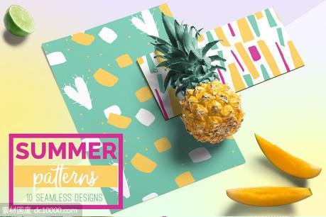 夏日趣味矢量图 Summer Fun Vector Patterns - 源文件