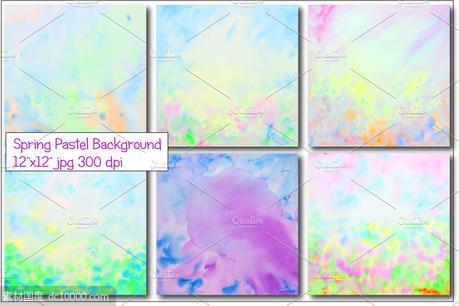 抽象的春天设计背景纹理 Abstract Spring Pastel Background - 源文件