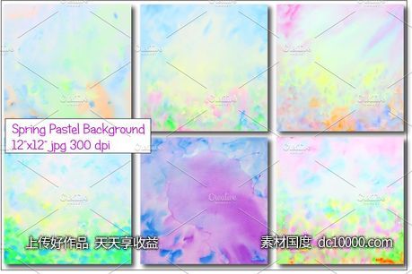 抽象的春天设计背景纹理 Abstract Spring Pastel Background - 源文件