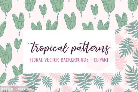 热带图案背景纹理 Tropical Patterns - 源文件