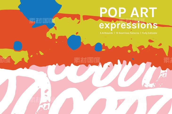 pop艺术图案背景 Pop Art Expressions  Patterns