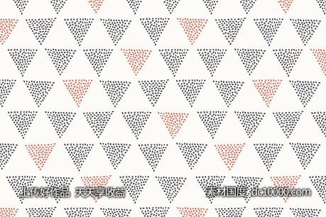 三角形图案背景纹理 Triangles Seamless Patterns Set 4-源文件-素材国度dc10000.com