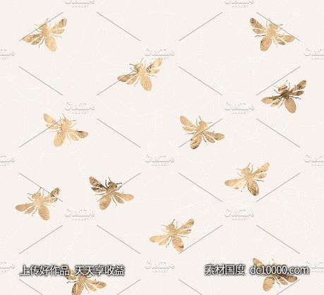 几何材质图案背景纹理 Weathered Gold Patterns  Textures-源文件-素材国度dc10000.com