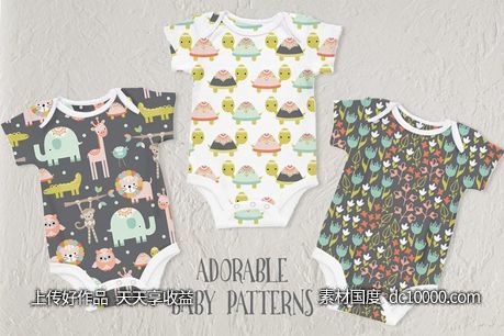 卡通插画背景纹理 Wild and Free Boho Jungle Patterns-源文件-素材国度dc10000.com