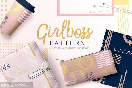 孟菲斯风格几何图案 Girlboss Memphis Style Patterns - 源文件