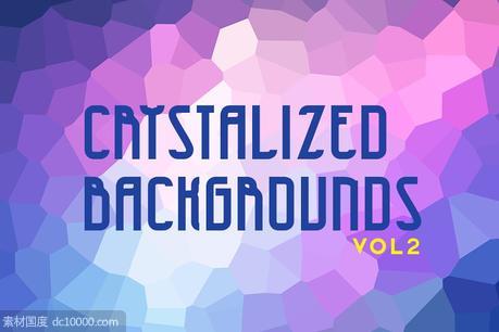 多边形背景纹理 Crystallized Backgrounds Vol 2 - 源文件