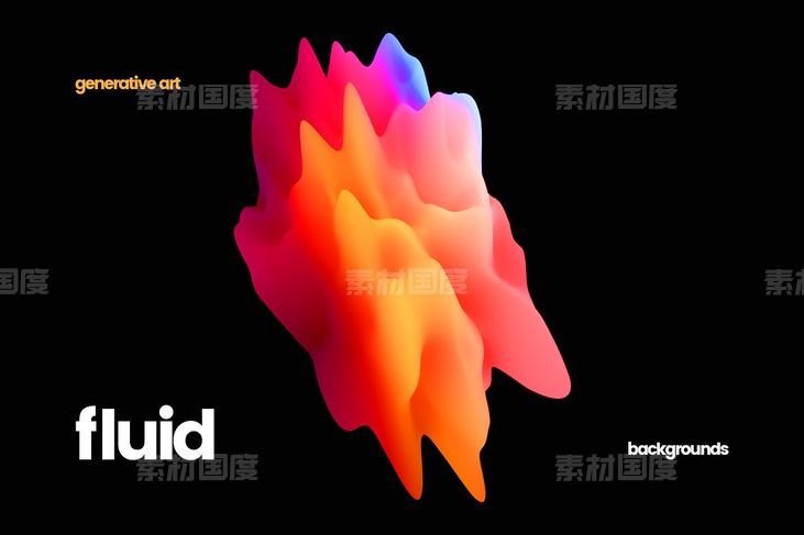 JPG抽象流动液体彩色缤纷色块壁纸