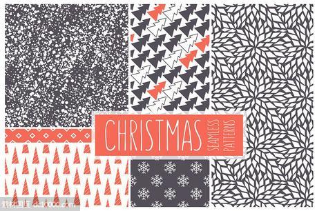 圣诞节图案下载 Christmas Seamless Patterns - 源文件