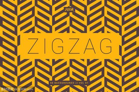 锯齿形无缝抽象纹理v1 ZigZag  Seamless Abstract Bgs  V01 - 源文件