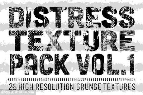 手工制作墨印肌理纹理v1 Distress Texture Pack Vol 1 - 源文件