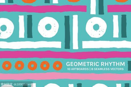 抽象几何背景纹理 Geometric Rhythm  Boards  Patterns - 源文件