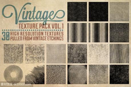 经典背景纹理包1 Vintage Texture Pack Vol 1 - 源文件