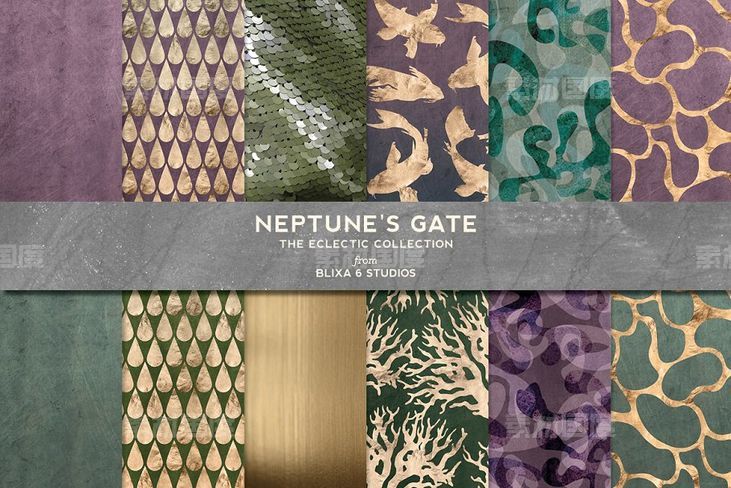 烫金玫瑰金材质背景纹理 Neptunersquos Gate Rose Gold Patterns