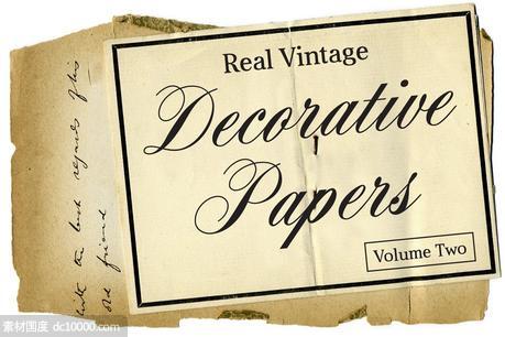 复古装饰背景纹理 Real Vintage Decorative Papers Vol 2 - 源文件