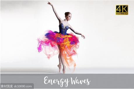 4k梦幻酷炫炫彩覆盖 4K Energy Waves Overlays - 源文件