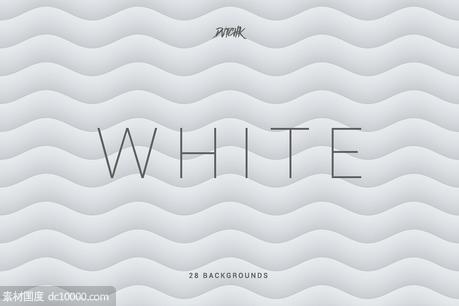 白色柔和抽象波纹背景纹理 White  Soft Abstract Wavy Bgs - 源文件