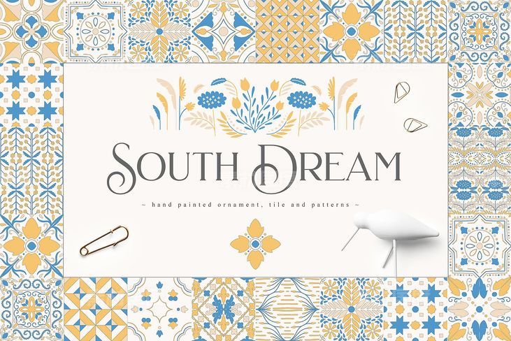 南梦手绘图案背景纹理集 South Dream Hand Painted Collection