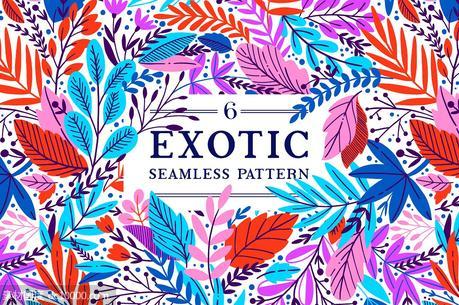 花卉图案背景纹理 6 Exotic patterns - 源文件