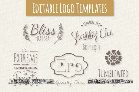 异想天开的标志模板 Whimsical Logo Templates ndash Set 2-源文件-素材国度dc10000.com