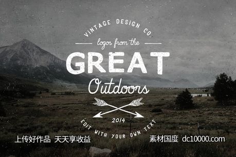 户外logo设计模板 Logos from the Great Outdoors-源文件-素材国度dc10000.com