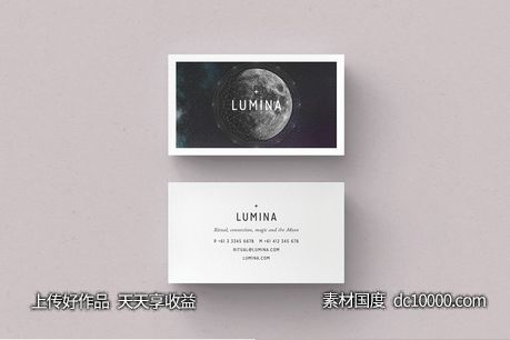 极简商业名片模版 LUMINA Business Card Template-源文件-素材国度dc10000.com