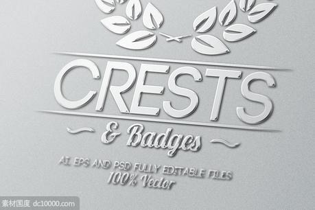 徽章logo素材模板 Crests Badges  Labels Vol 1 - 源文件