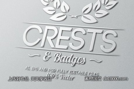 徽章logo素材模板 Crests Badges  Labels Vol 1-源文件-素材国度dc10000.com